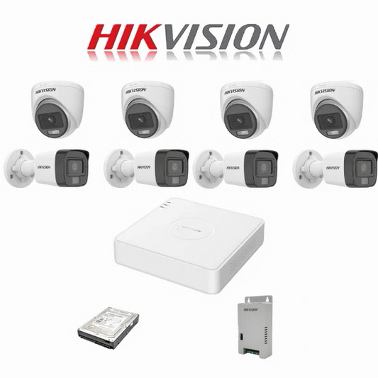 HIK HD-TVI 8Ch Hi-Res DVR 8 Cam Base Kit