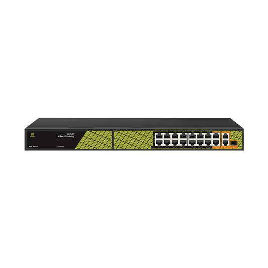 GENATA 16 Port PoE 2Gbps RJ45 1 SFP Switch