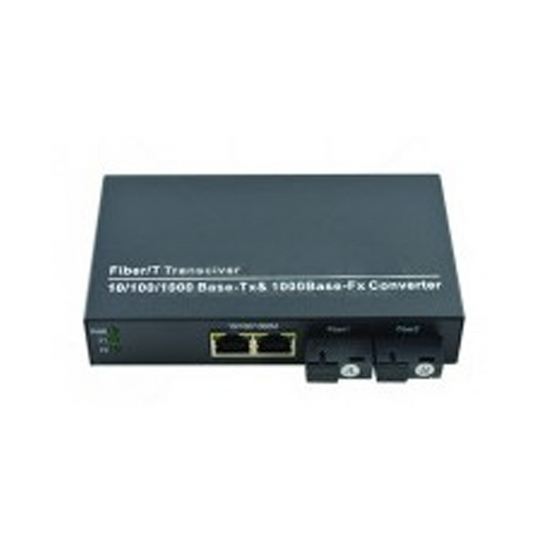 GENATA 2 Port Gigabit RJ45 to Fibre Single Mode Media Convertor